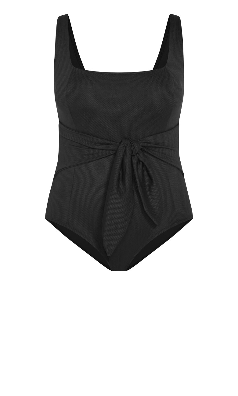 Sardinia Tie Front 1 Piece - black