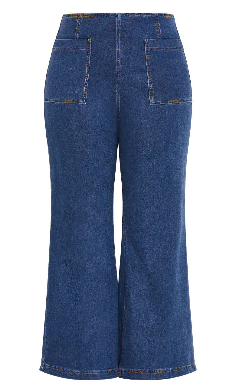 Harley Fit August Wide Leg Jean - mid wash