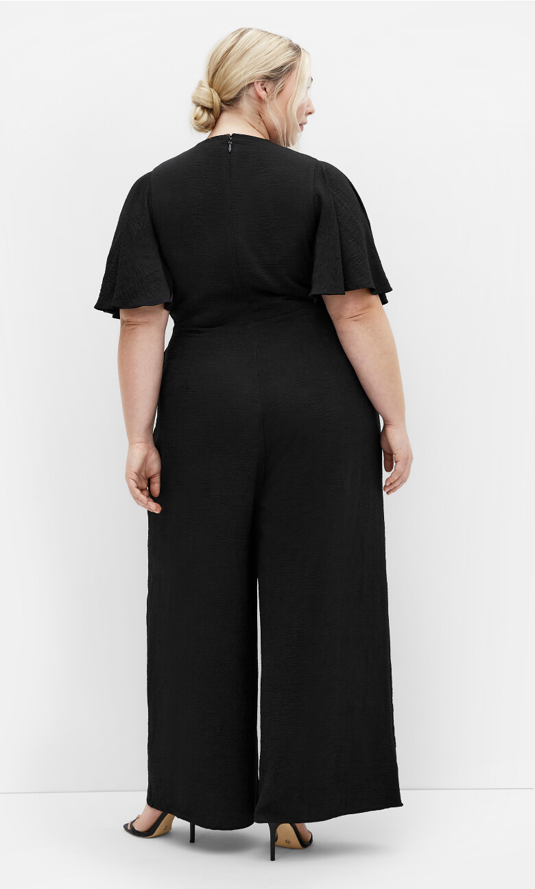 Braelynn V Neck Jumpsuit - black