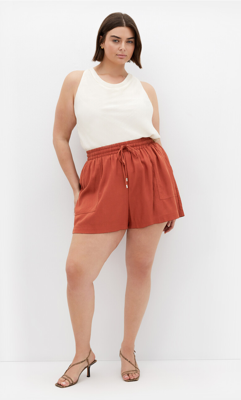 SHORT LYANA - Clay