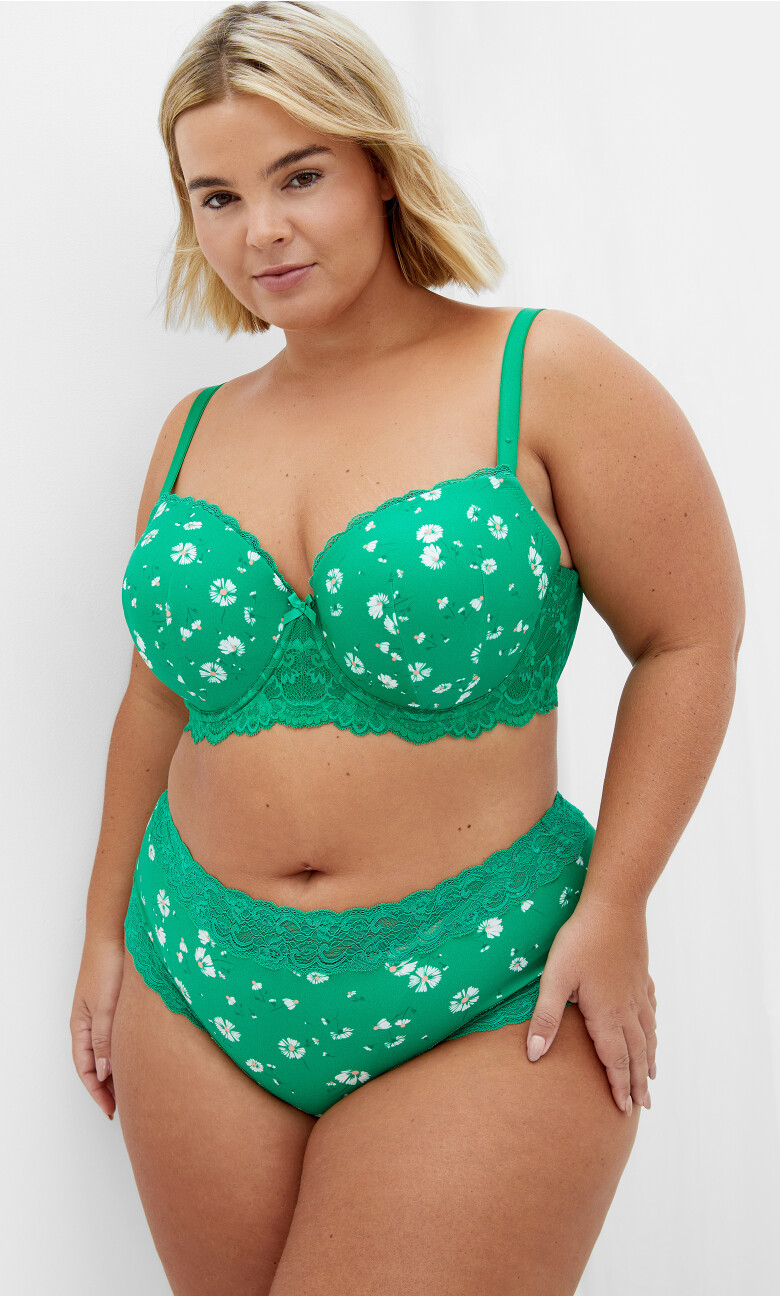 Hailey Contour Print Bra - green