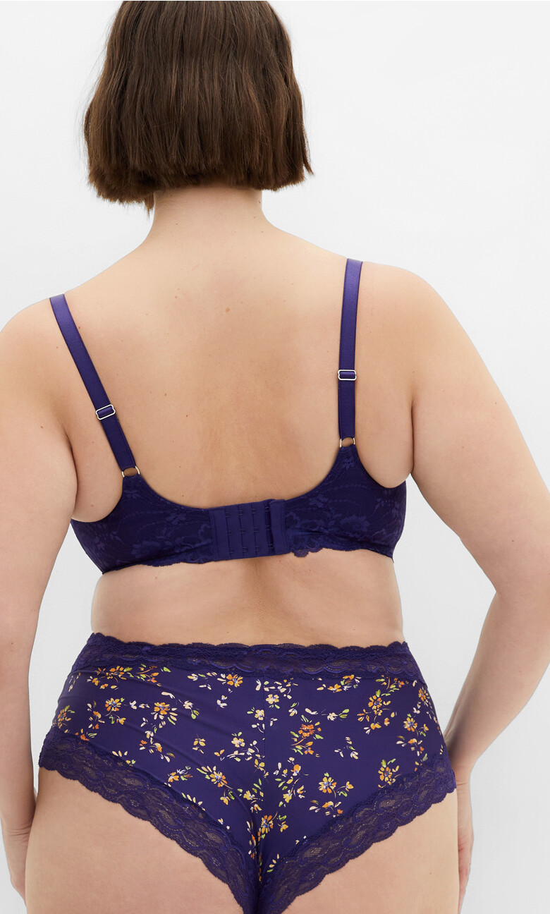 Hailey Print Contour Bra - sapphire