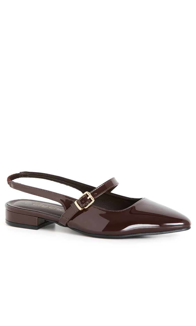 WIDE FIT Peasley Slingback - chocolate