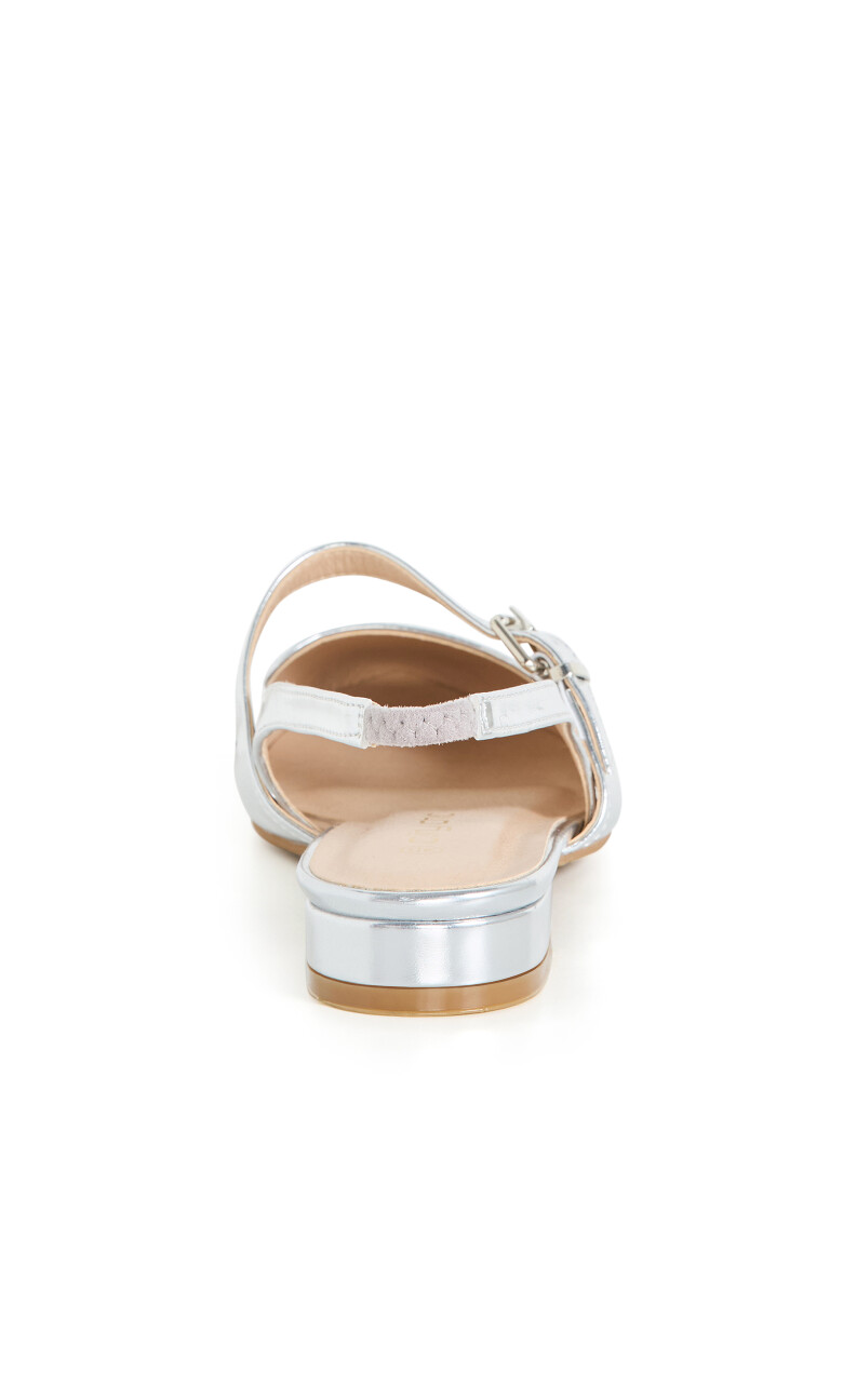 WIDE FIT Peasley Slingback - silver