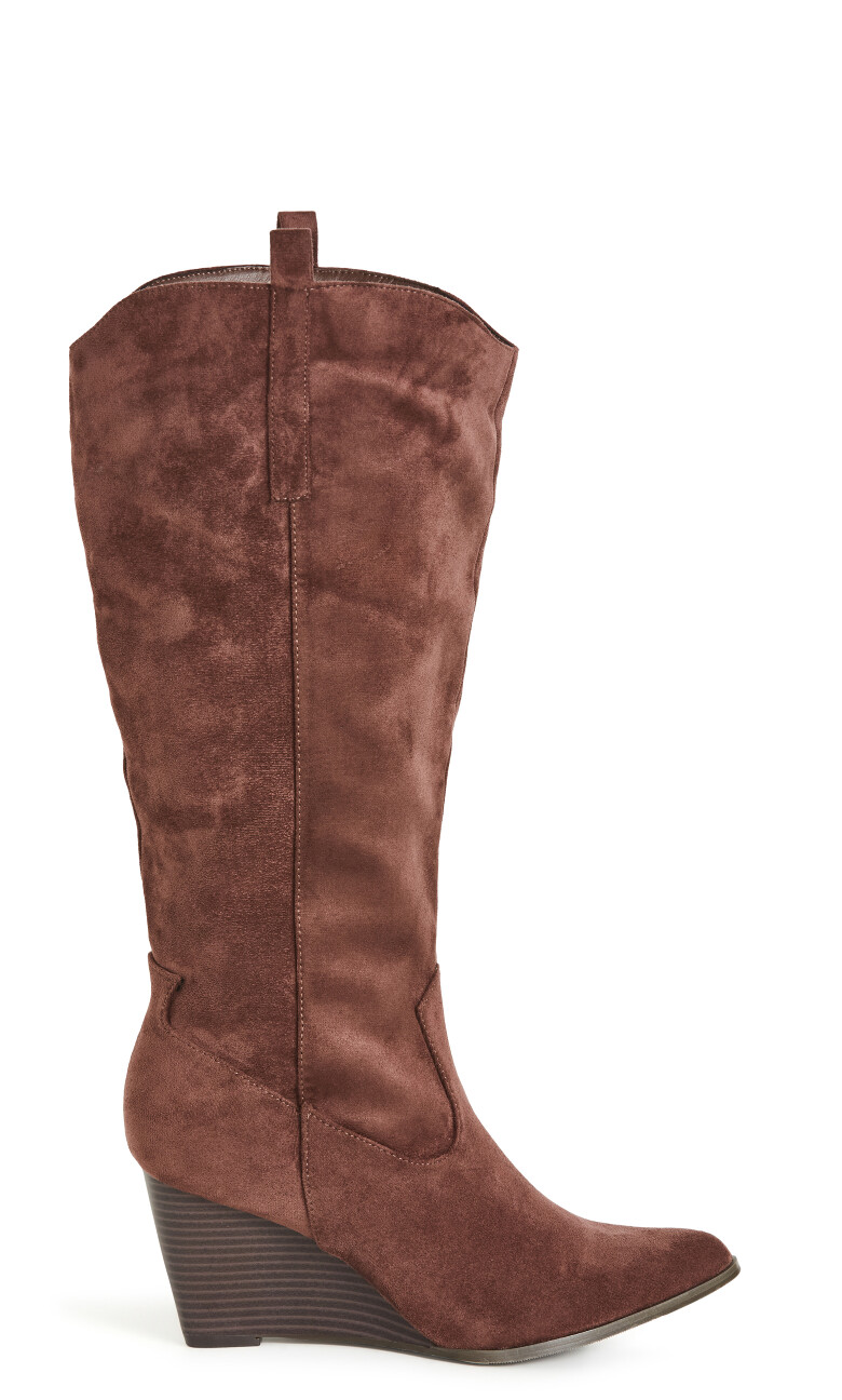 WIDE FIT Anastasia Boot - chocolate