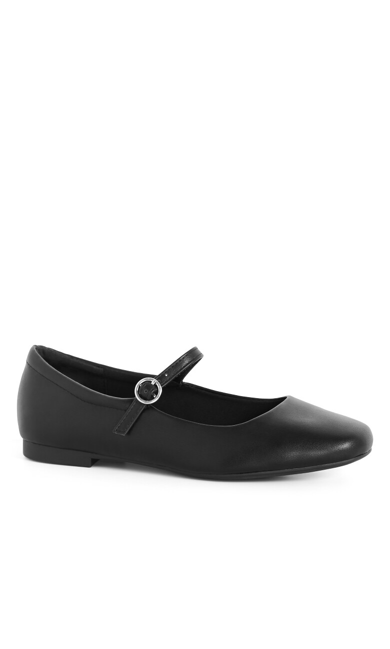 WIDE FIT Sofia Ballerina - matte black