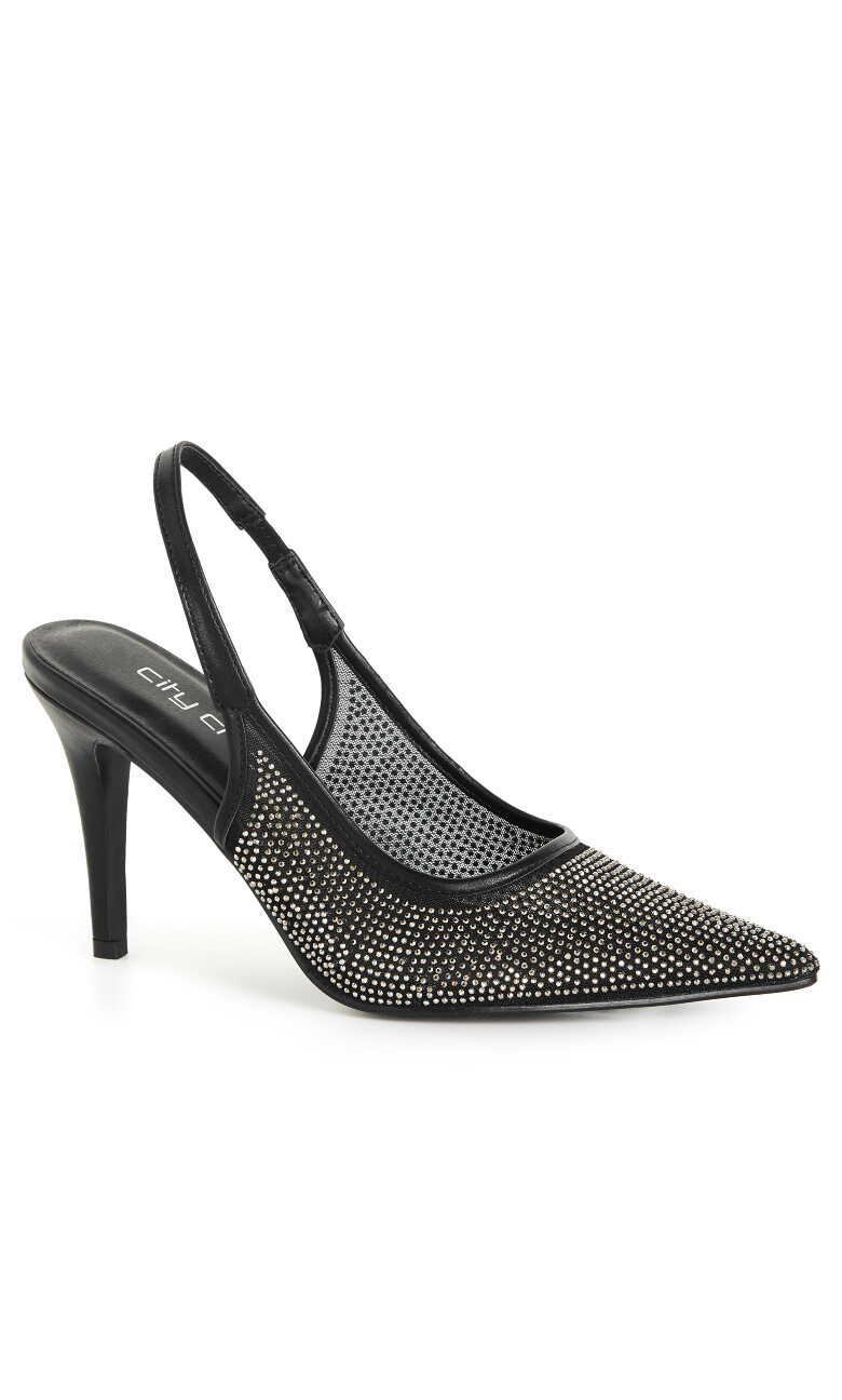 WIDE FIT Party Bling Slingback - black