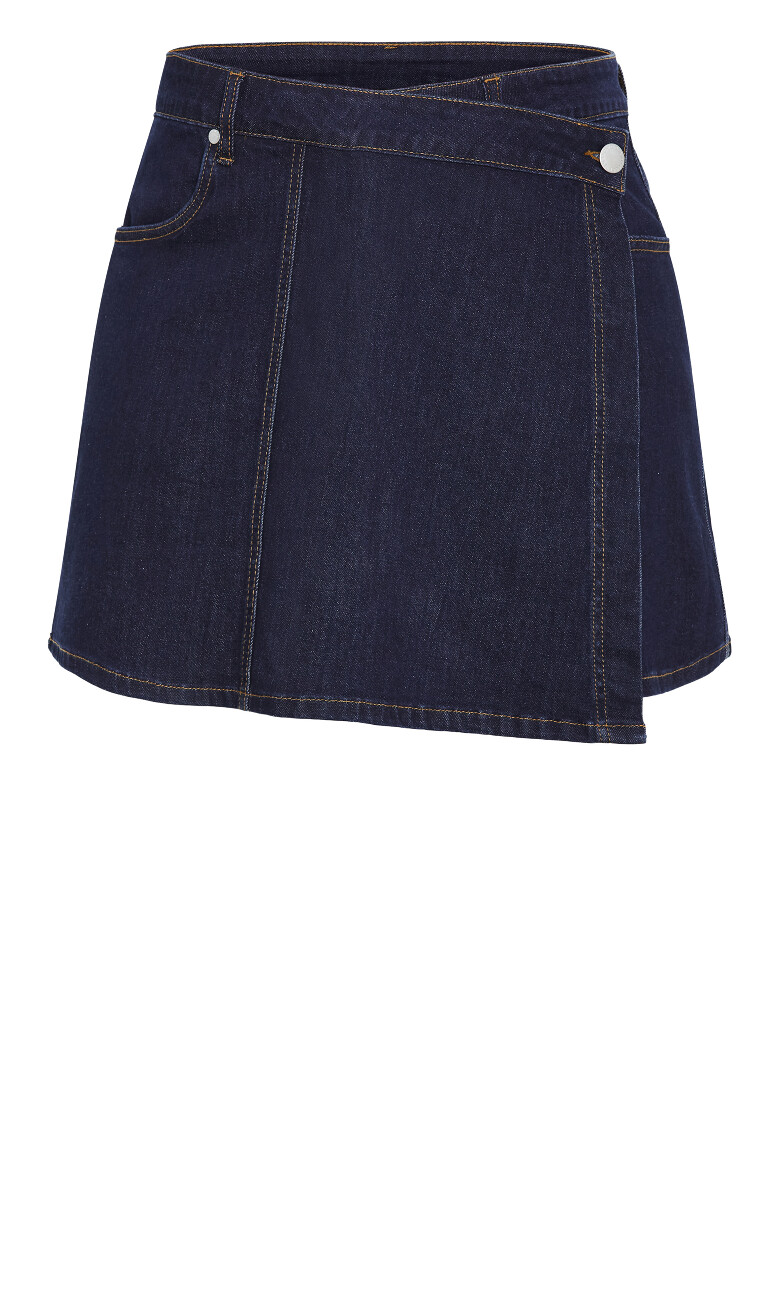 Raya Denim Skort - dark wash