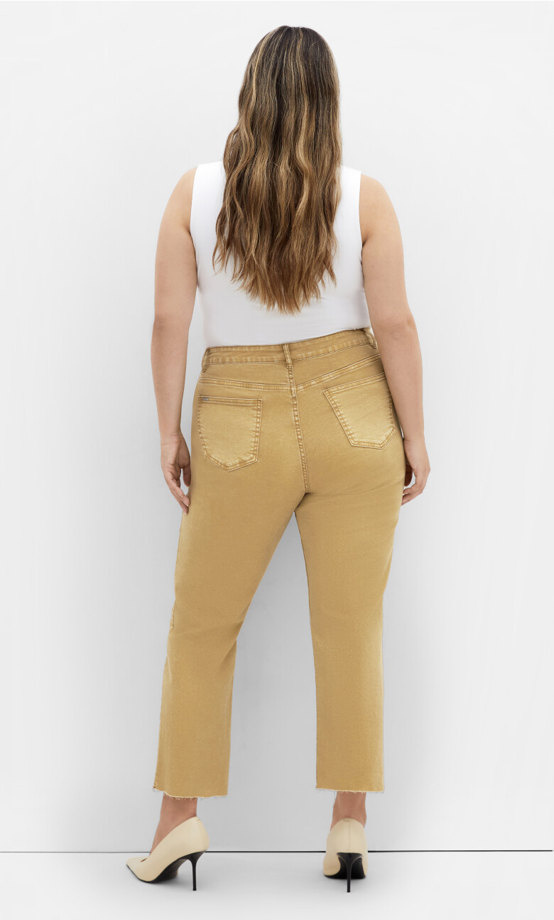 Harley Fit Clover Row Straight Jean - toffee