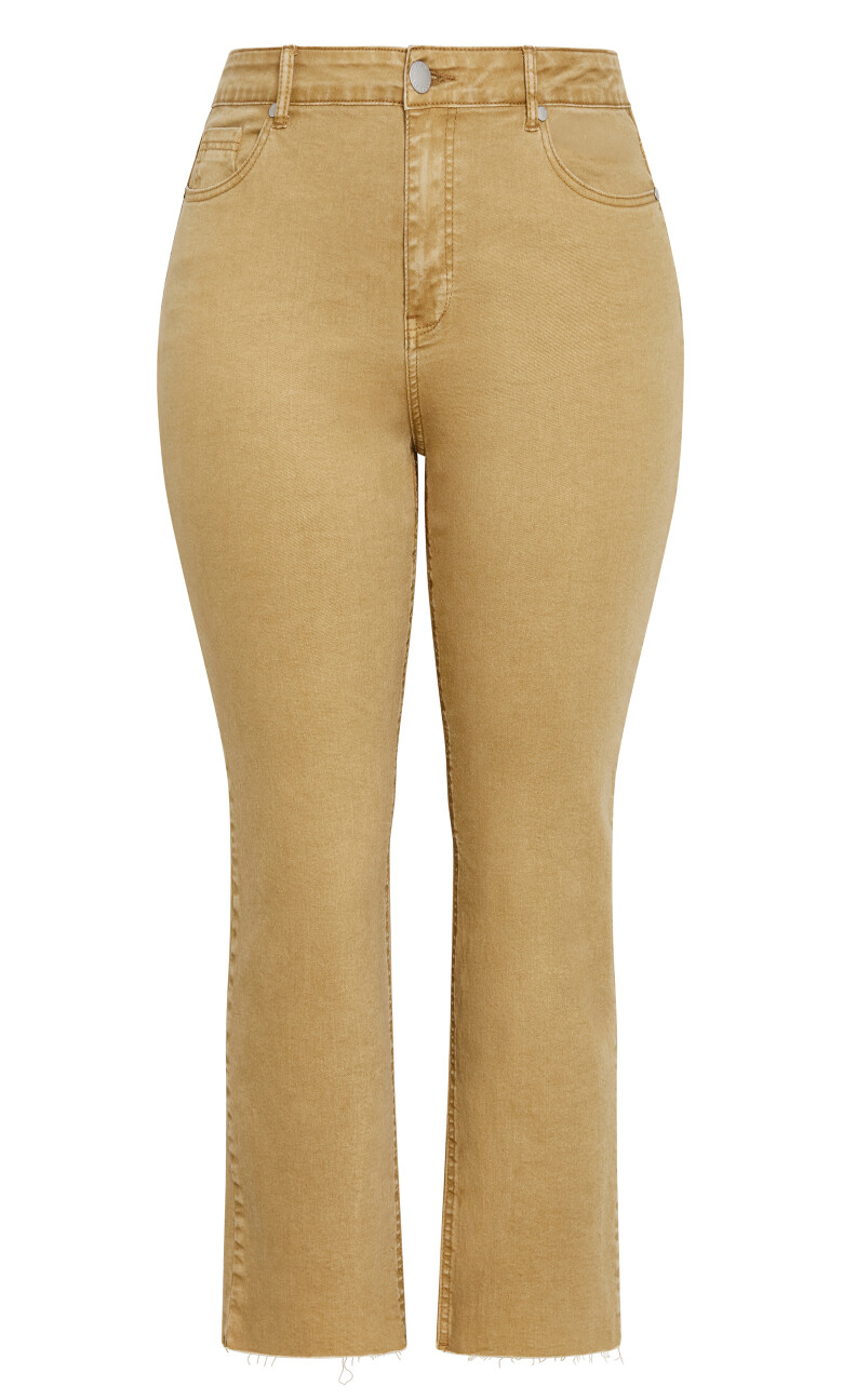 Harley Fit Clover Row Straight Jean - toffee