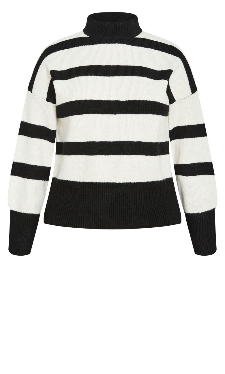 Hampstead Wide Stripe Jumper - white