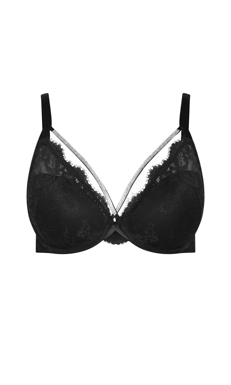 Josephine Contour Plunge Bra - black