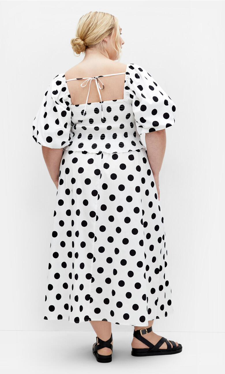 Alisha Spot Skirt - ivory