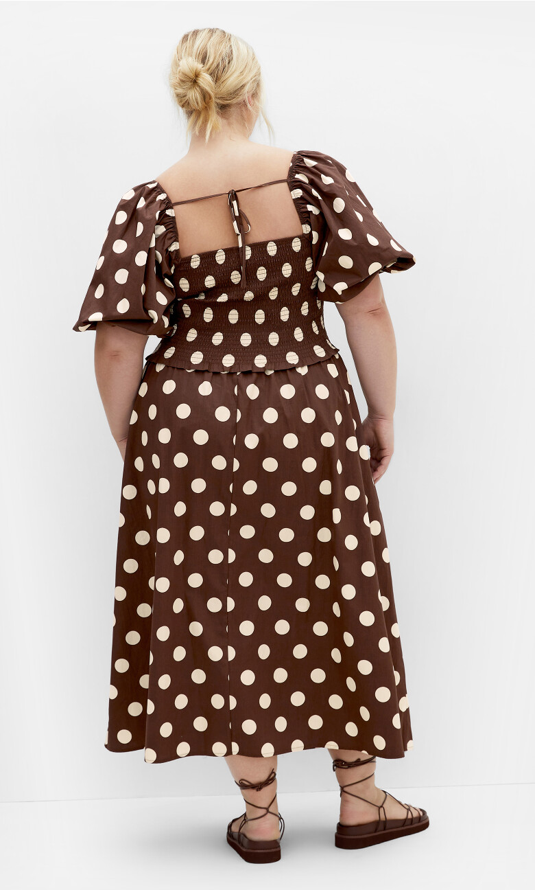Alisha Spot Skirt - chocolate