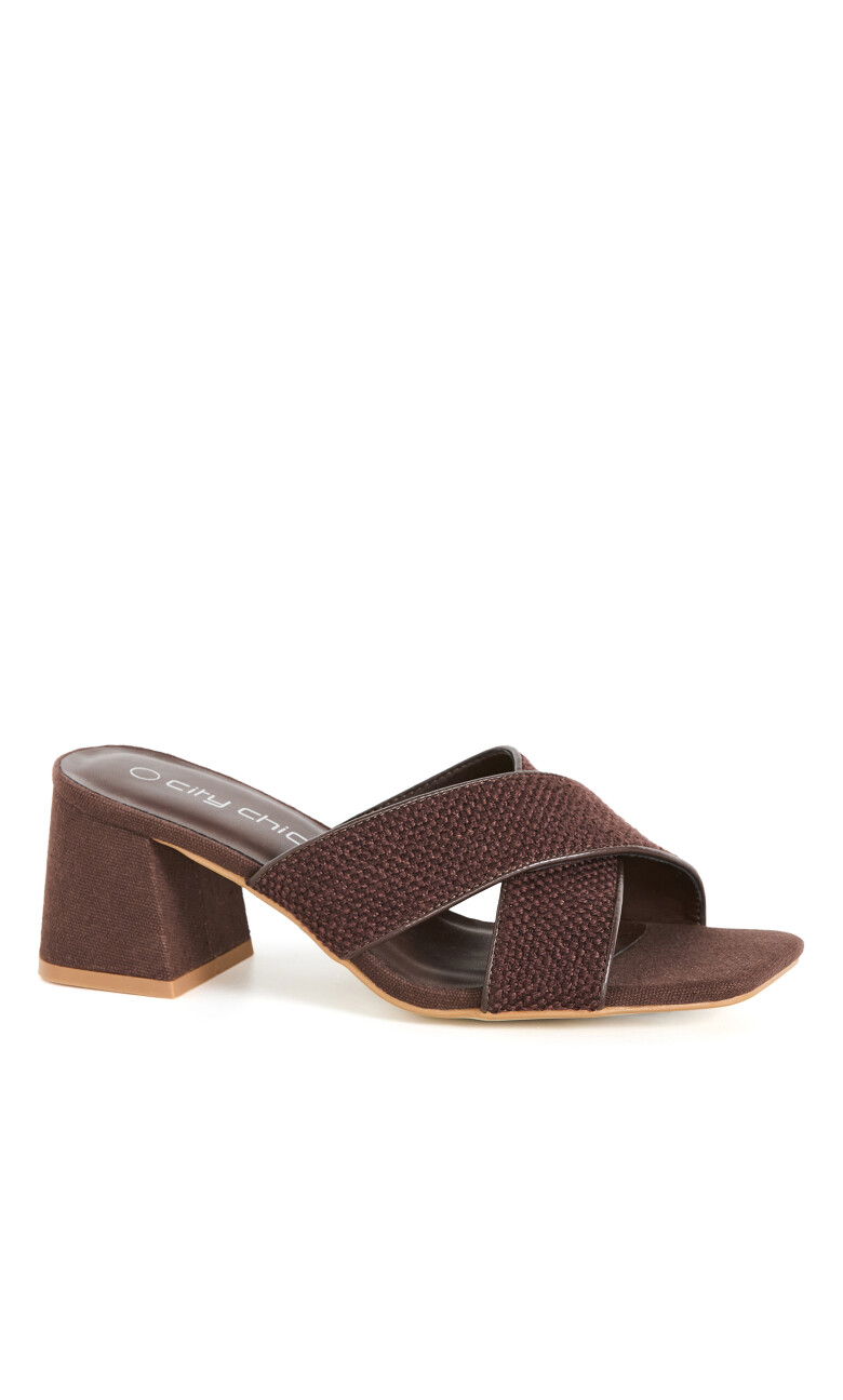 WIDE FIT Tuscany Slide - chocolate