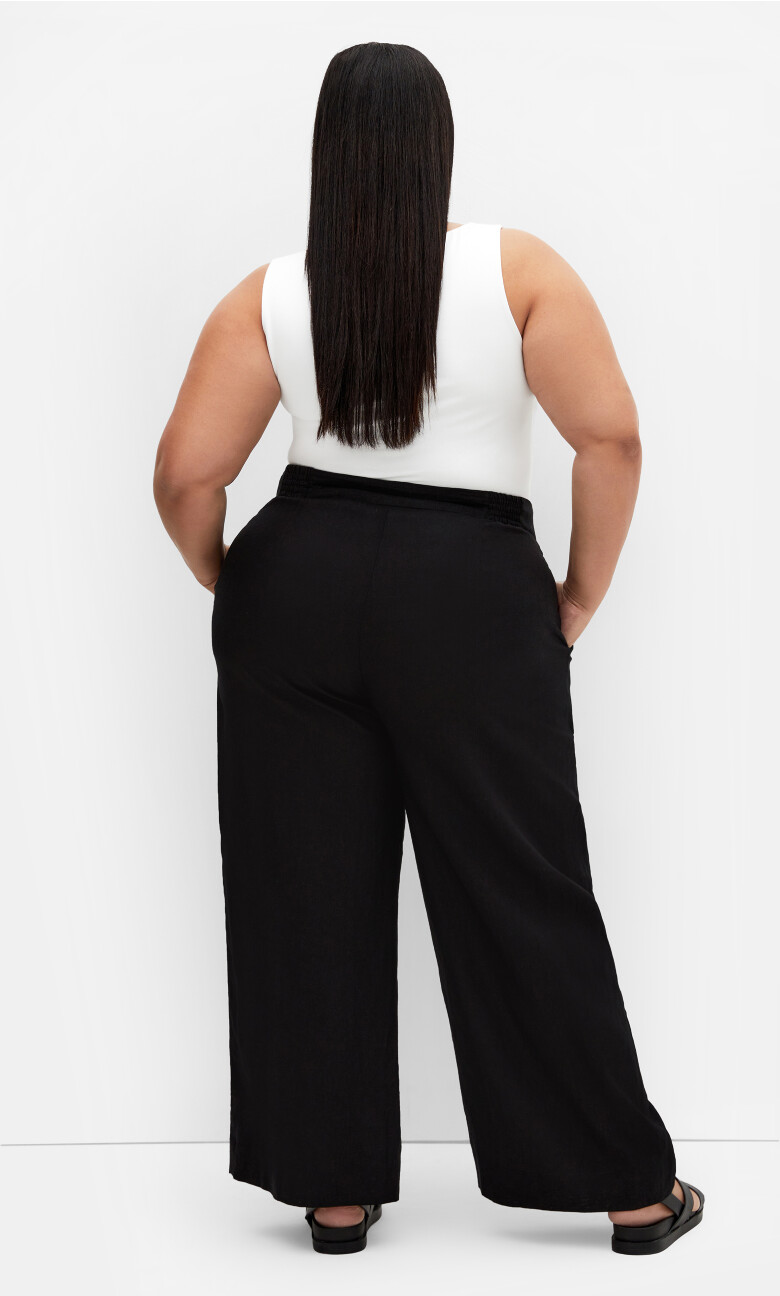Sylvie Linen Pant - black
