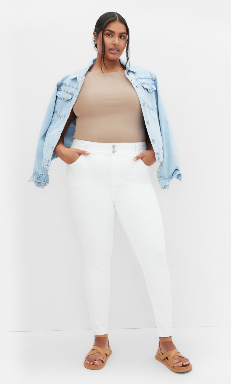 Asha Ally Skinny Jean - ivory