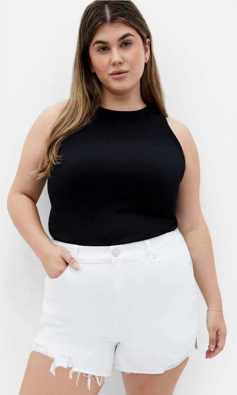 Shannah Rip Short - ivory