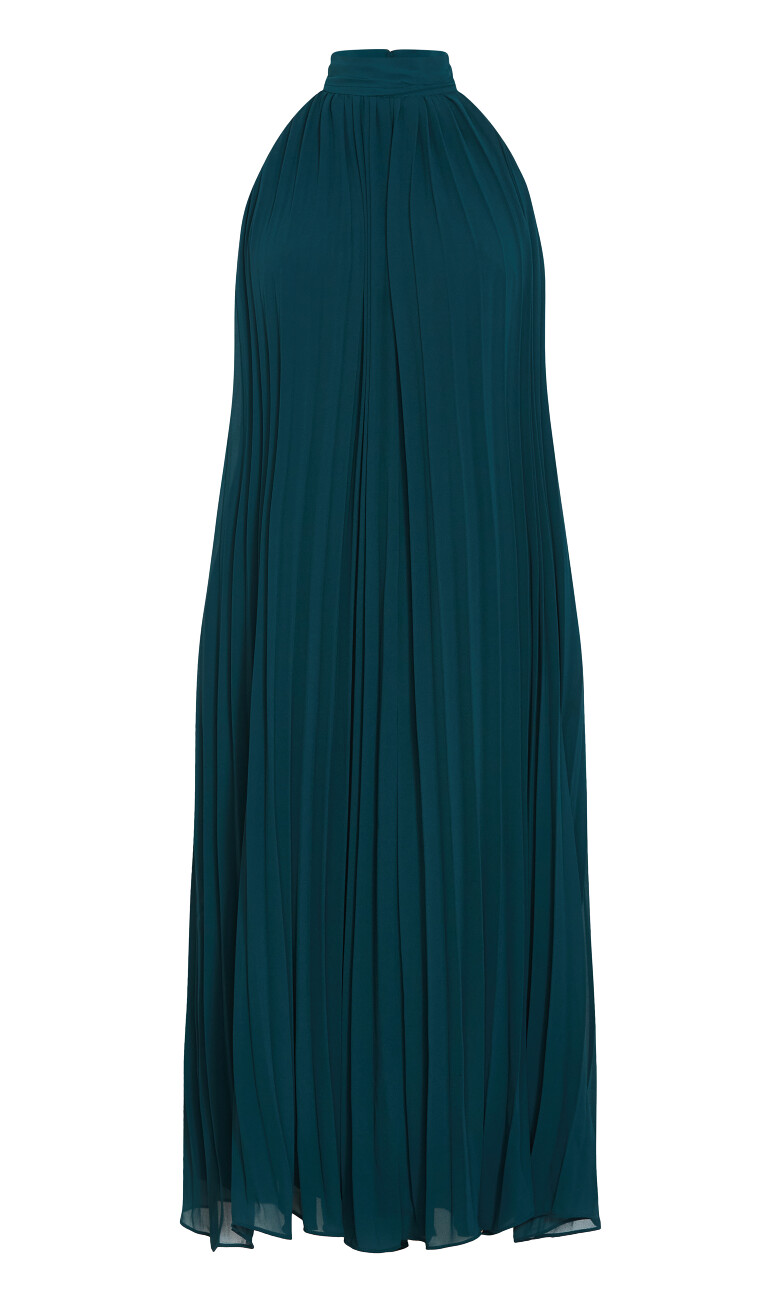 Aida Halter Neck Maxi Dress - teal