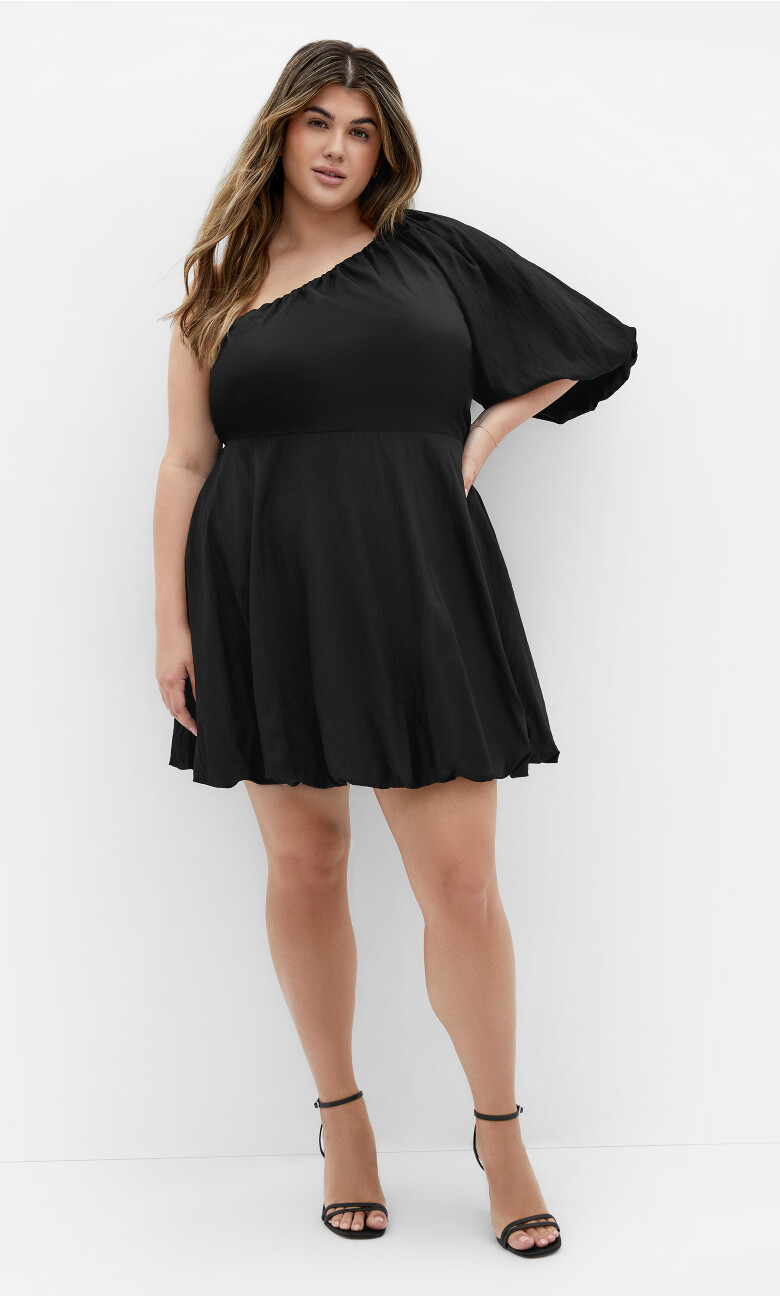 Mercy Puff Sleeve Mini Dress - black