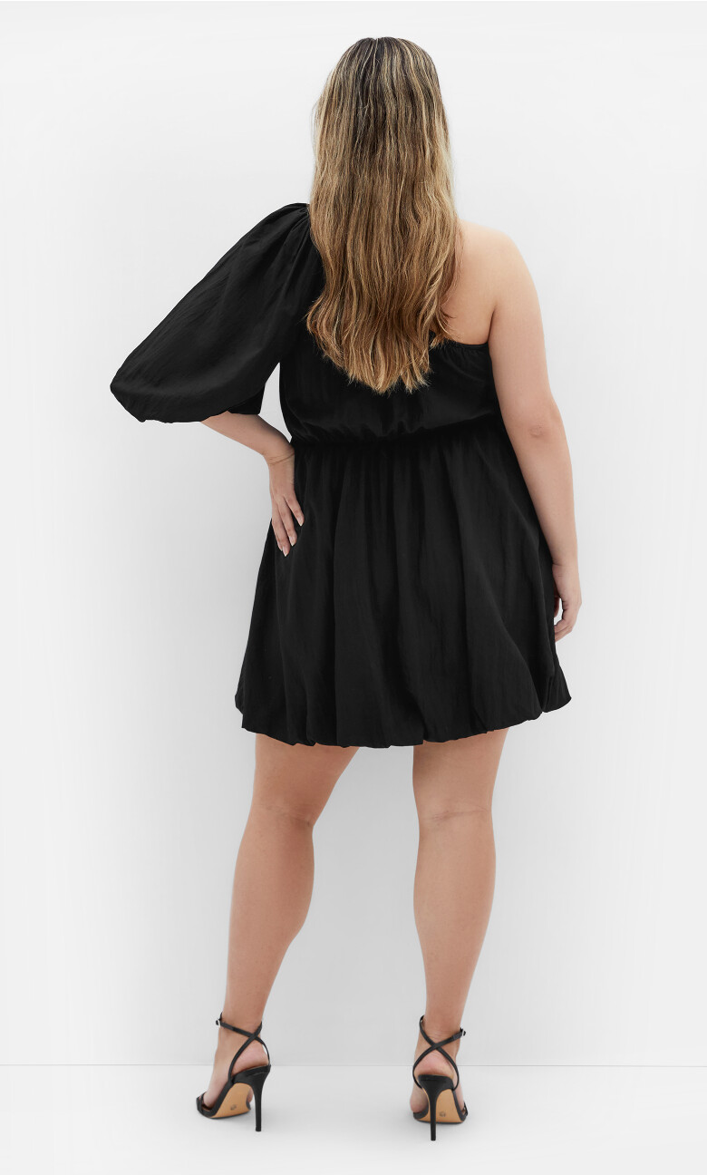 Mercy Puff Sleeve Mini Dress - black