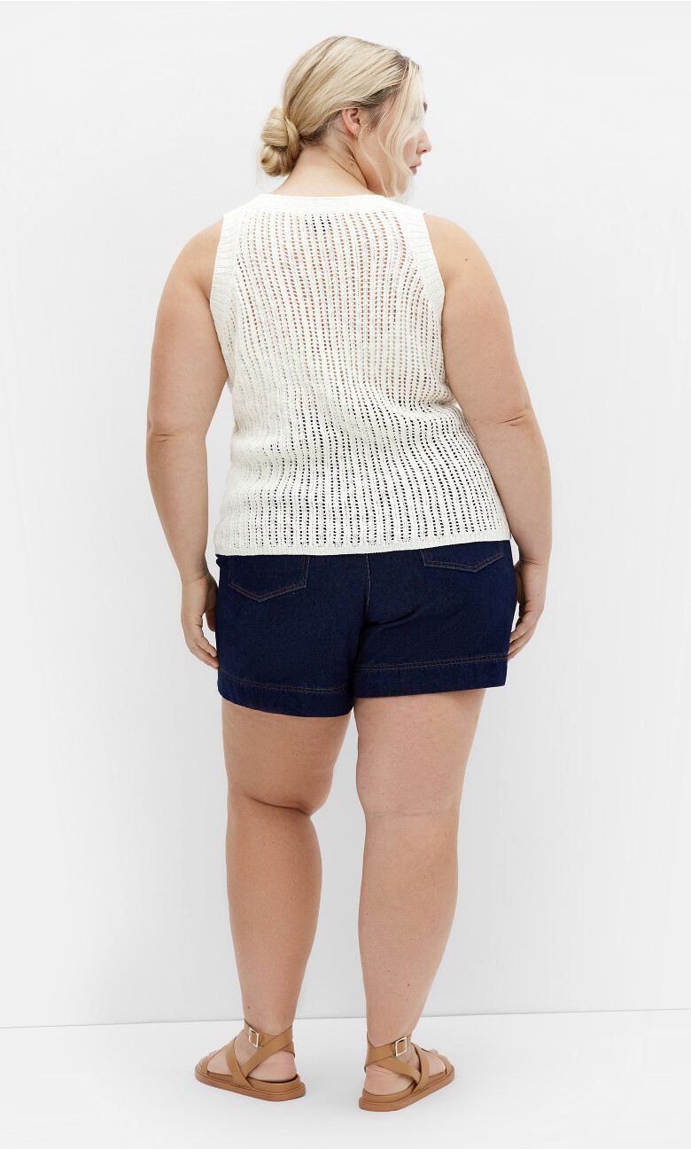 Talia Knit Tank - ivory