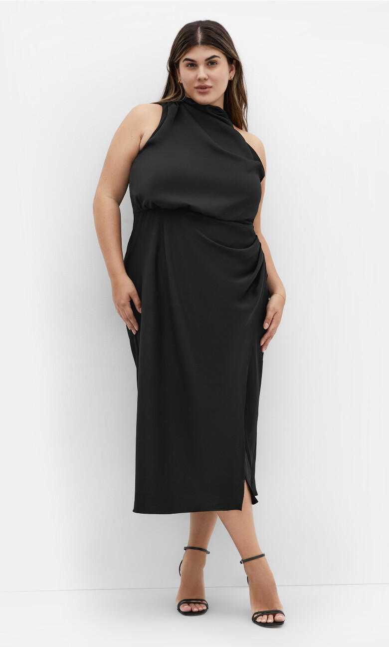 Limelight Halter Dress - black