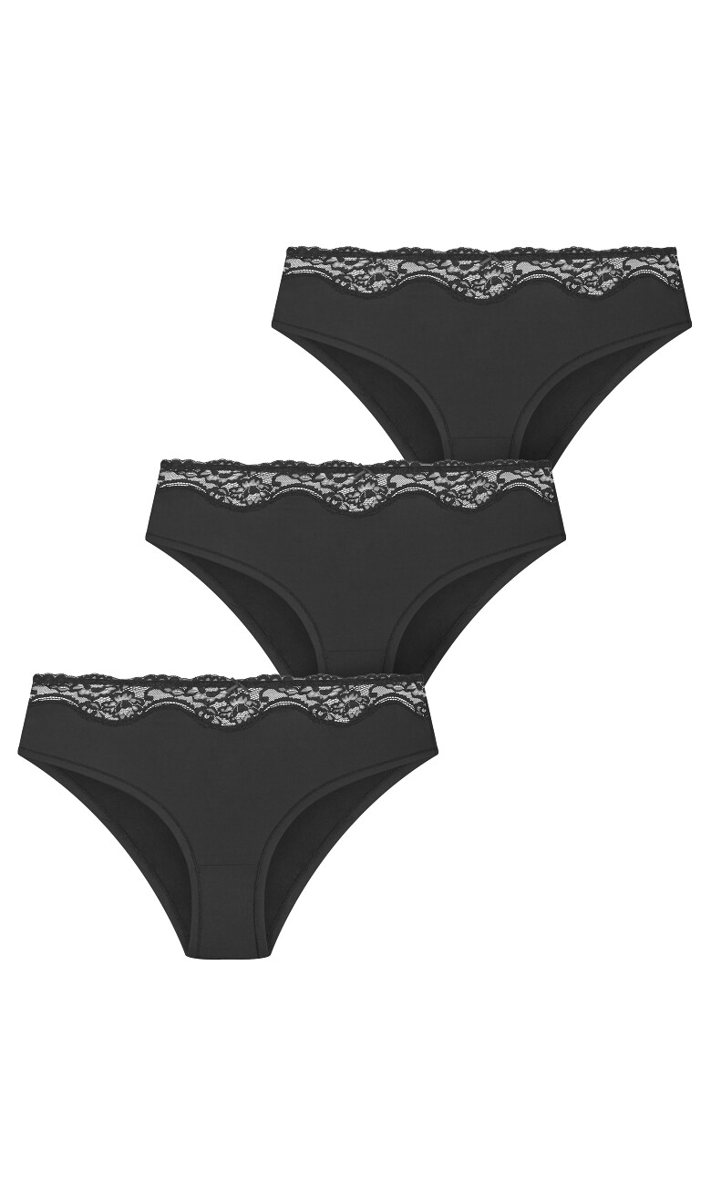 Smooth & Chic 3 Pack Micro Shorty - black