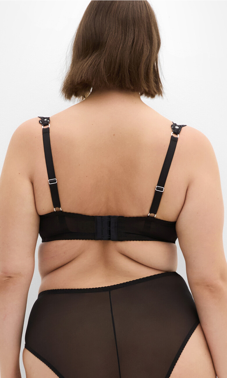 India Balconette Underwire Bra - black