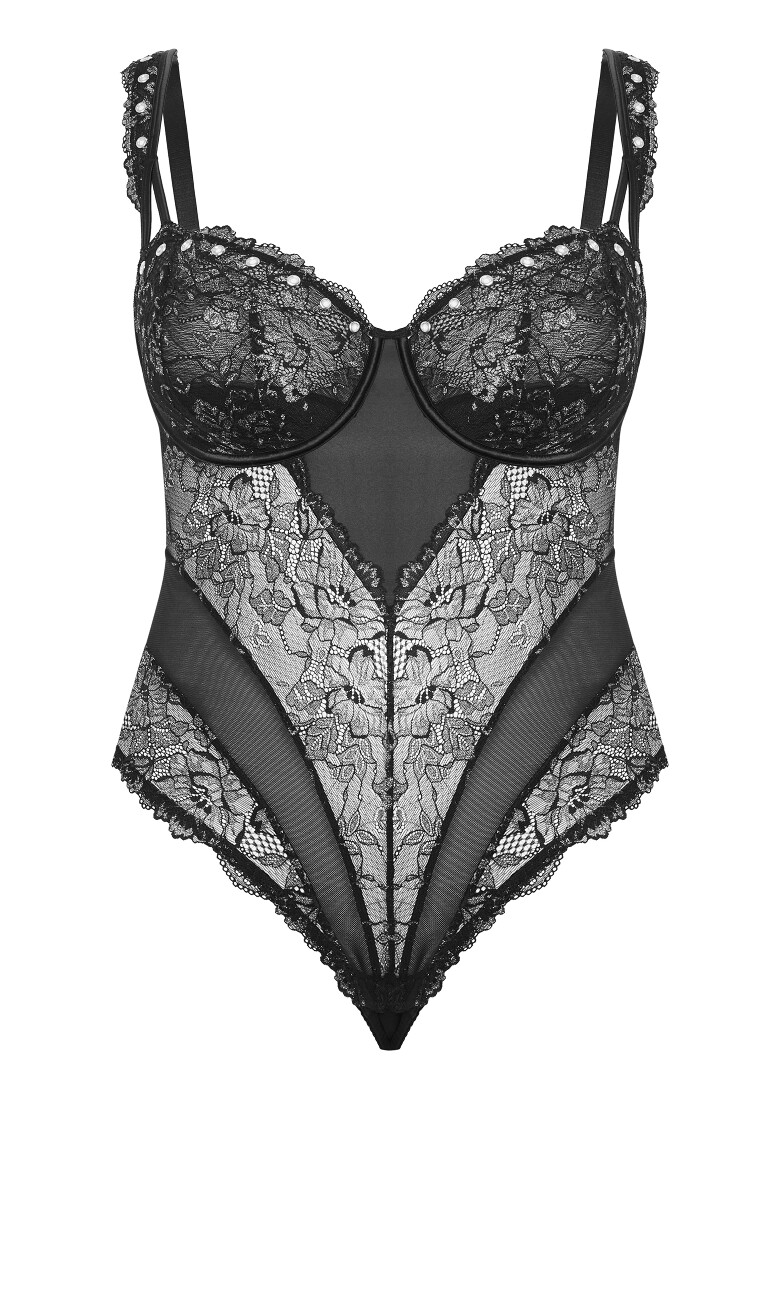 India Underwire Bodysuit - black