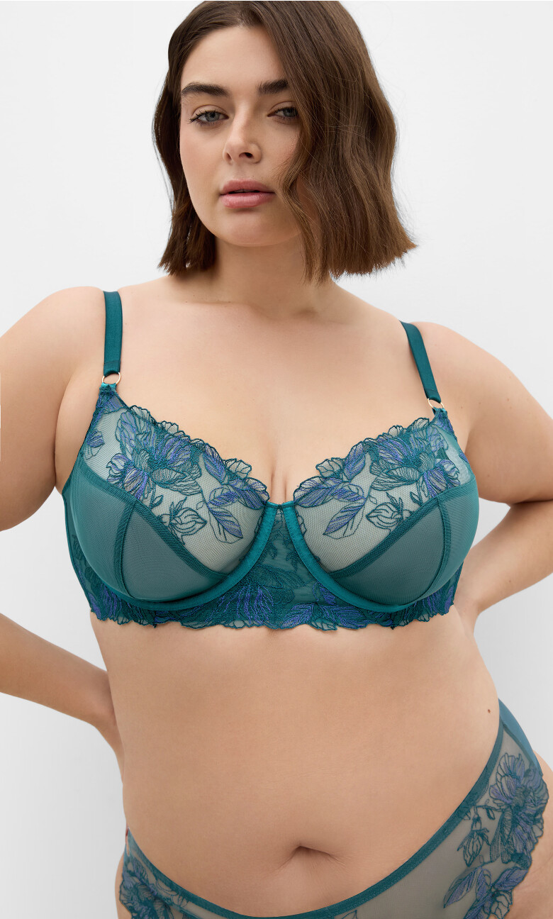 Kimora Demi Underwire Bra - deep teal
