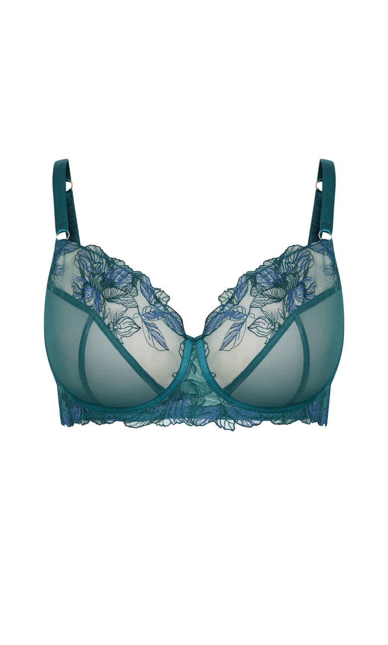 Kimora Demi Underwire Bra - deep teal