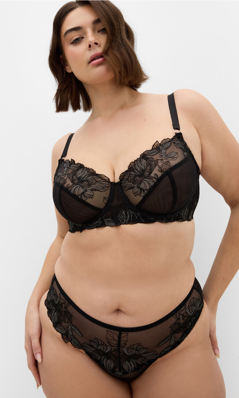 Kimora Ouvert Cheeky Brief - black