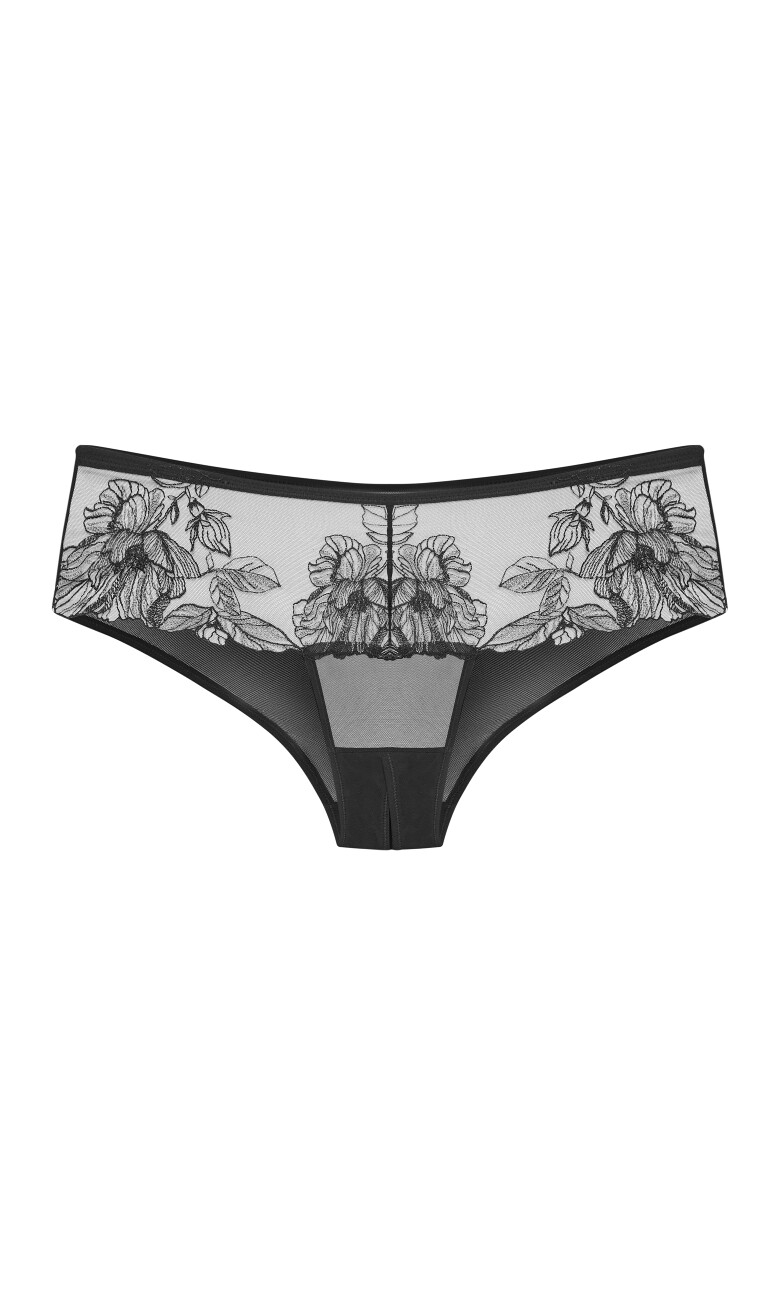 Kimora Ouvert Cheeky Brief - black