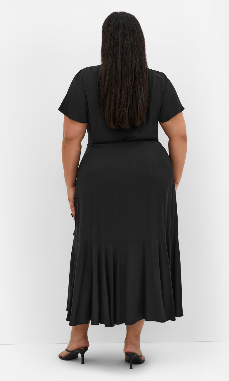 Imogen Wrap Hi-lo Dress - black
