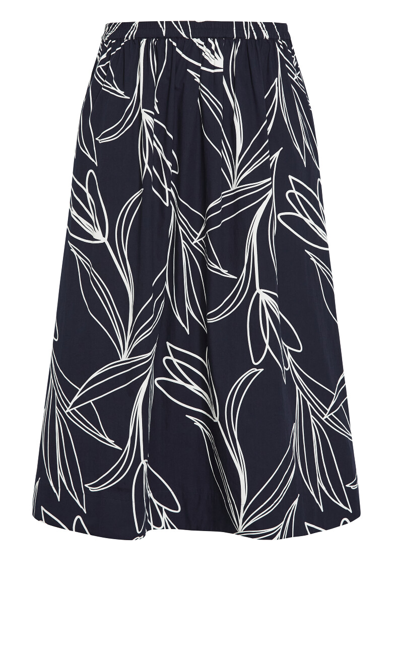 Vacay Print Skirt - navy