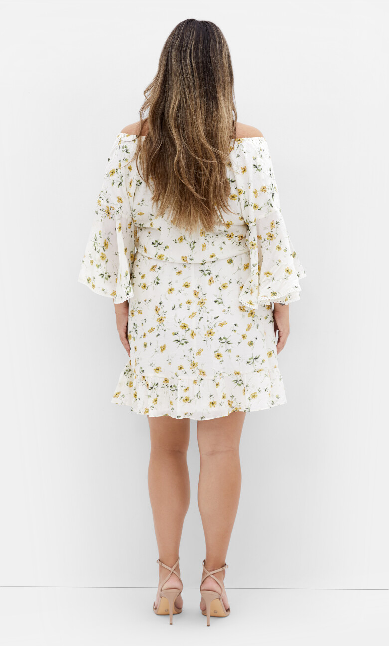 Ayanna Embroidered Print Dress - print