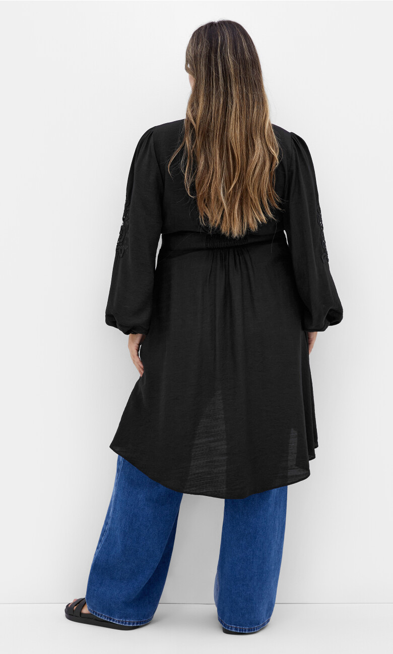 Duster Boho Jacket - black