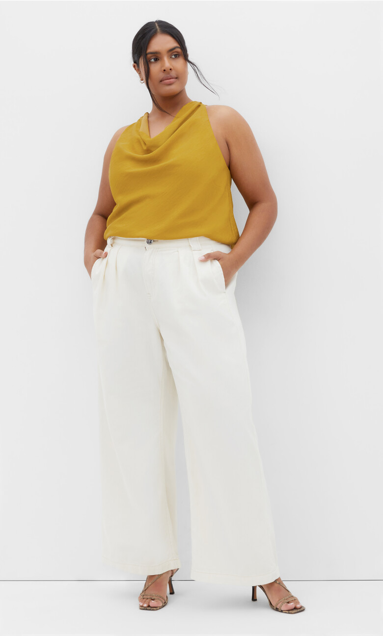 Harley Fit Harlow Wide Leg Jean - butter