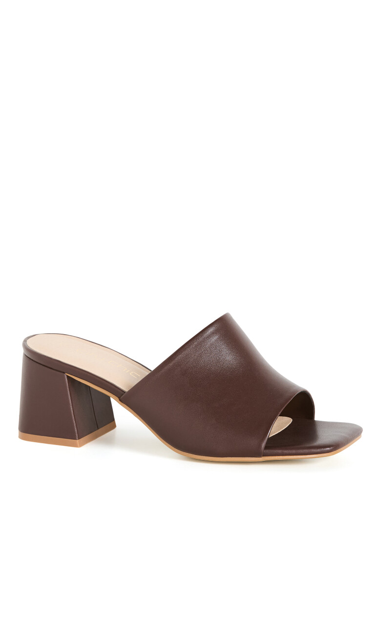 WIDE FIT Hazel Heel - chocolate