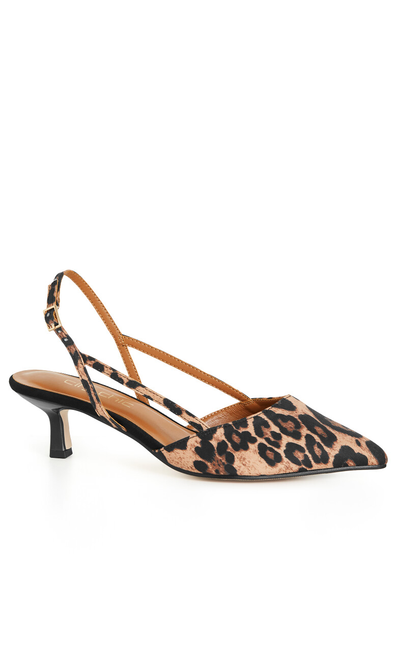 WIDE FIT Mila Slingback - leopard