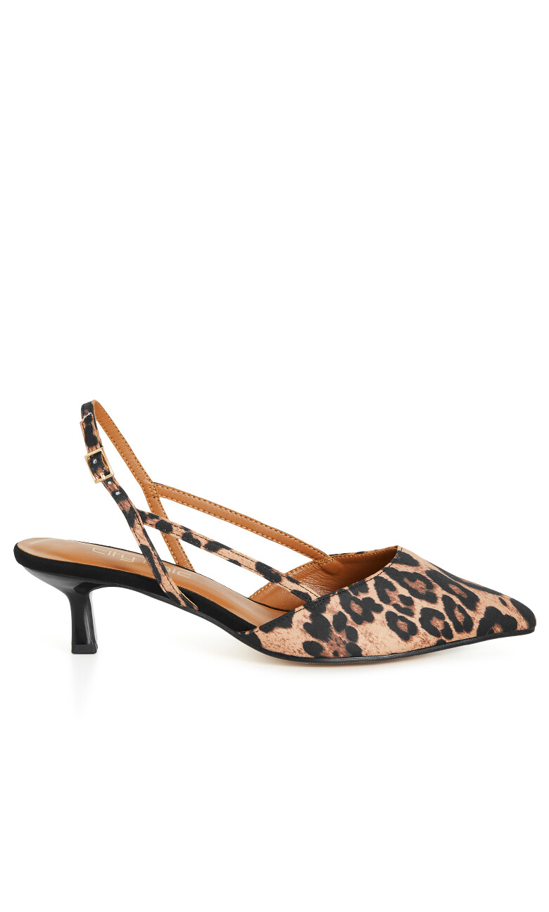 WIDE FIT Mila Slingback - leopard