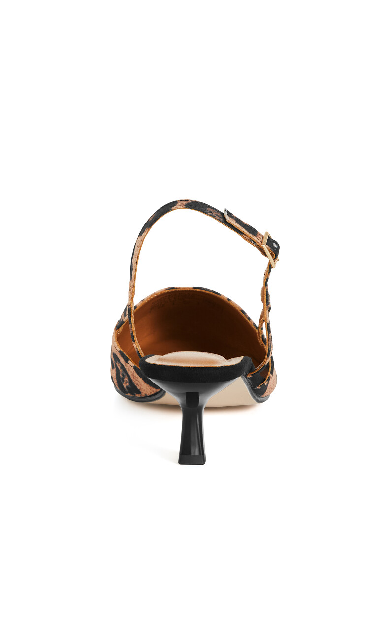 WIDE FIT Mila Slingback - leopard