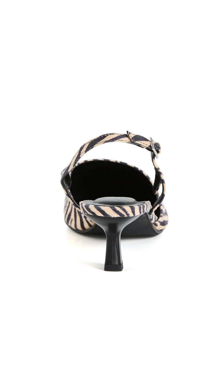 WIDE FIT Mila Slingback - zebra
