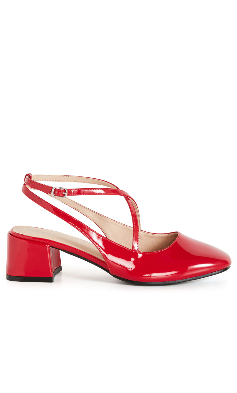 WIDE FIT Luna Heel - cherry red