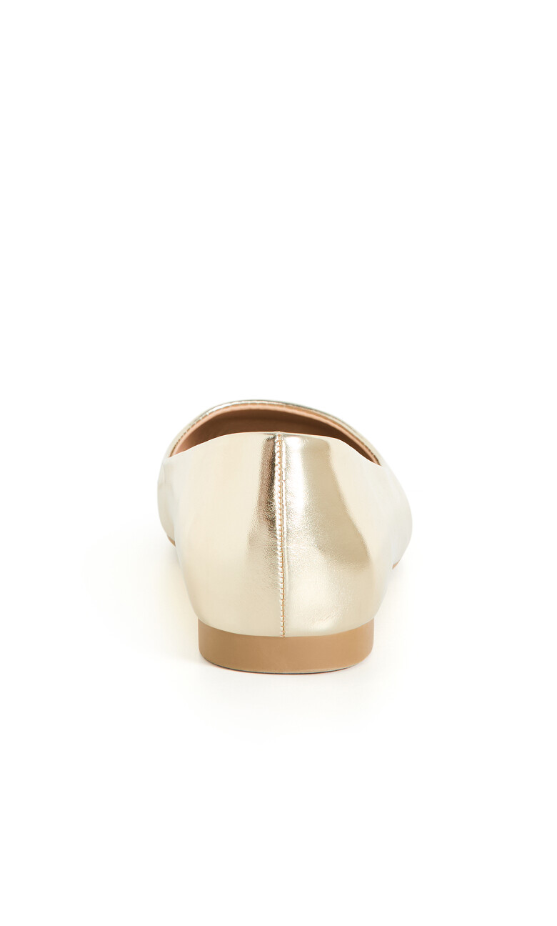 WIDE FIT Rae Ballet Flat - soft gold