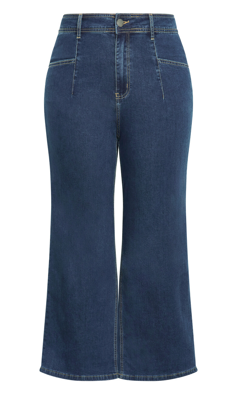 Harley Fit Corinne Wide Leg Jean - mid wash