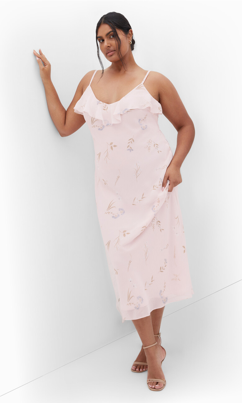 Ria Gingham Slip Dress - multi