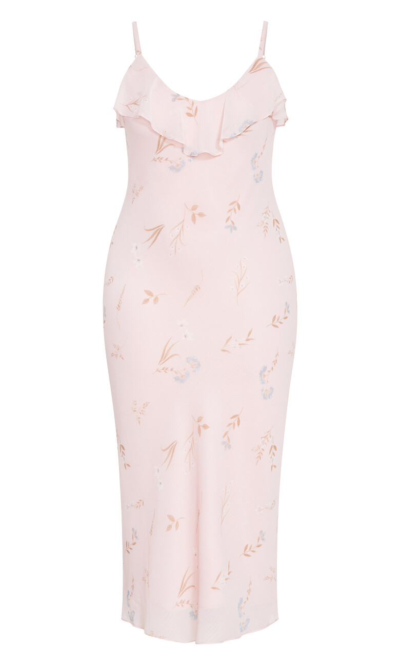 Ria Floral Print Slip Dress - pink