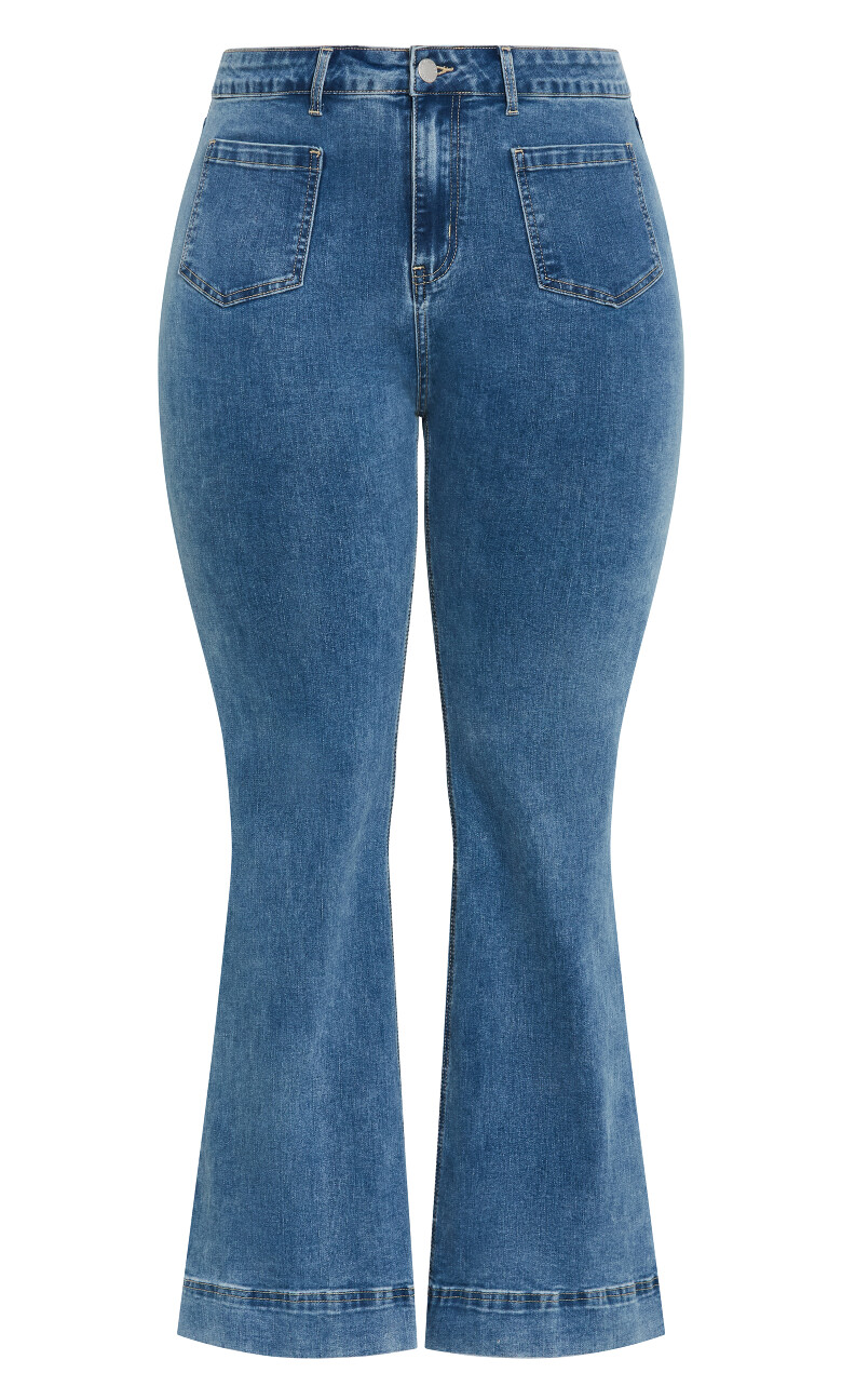 Harley Fit Lara Bootleg Jean - light wash